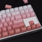 Gradient Red 104+16 Full PBT Dip-dye Keycaps Set Doubleshot Backlit OEM Profile for Cherry MX Mechanical Keyboard